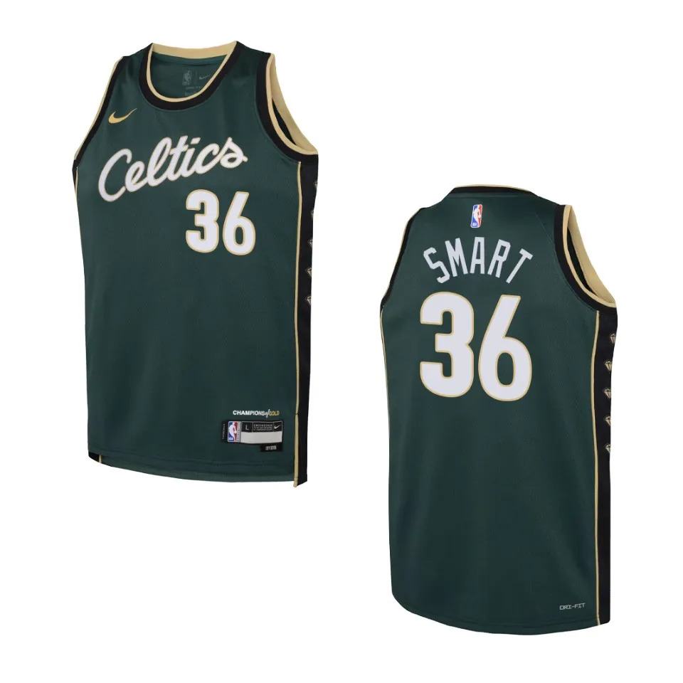 Youth Boston Celtics Marcus Smart #36 City Edition 2022-23 Green Jersey 2401WBKY